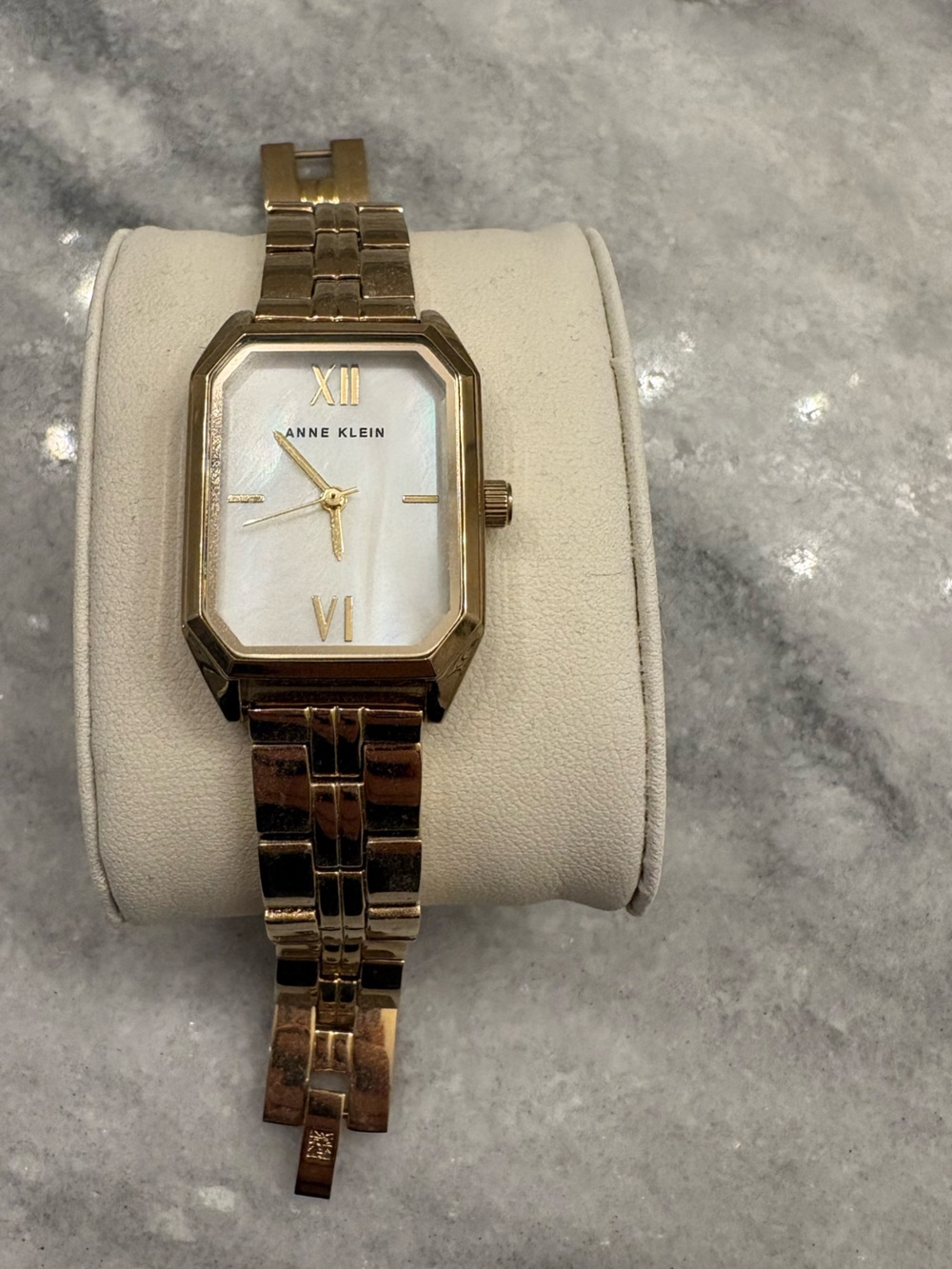 Anne Klein Gold Tone Rectangular Watch - Picture 2 of 4